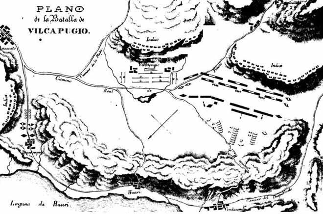 Plano de la Batalla de Vilcapugio
