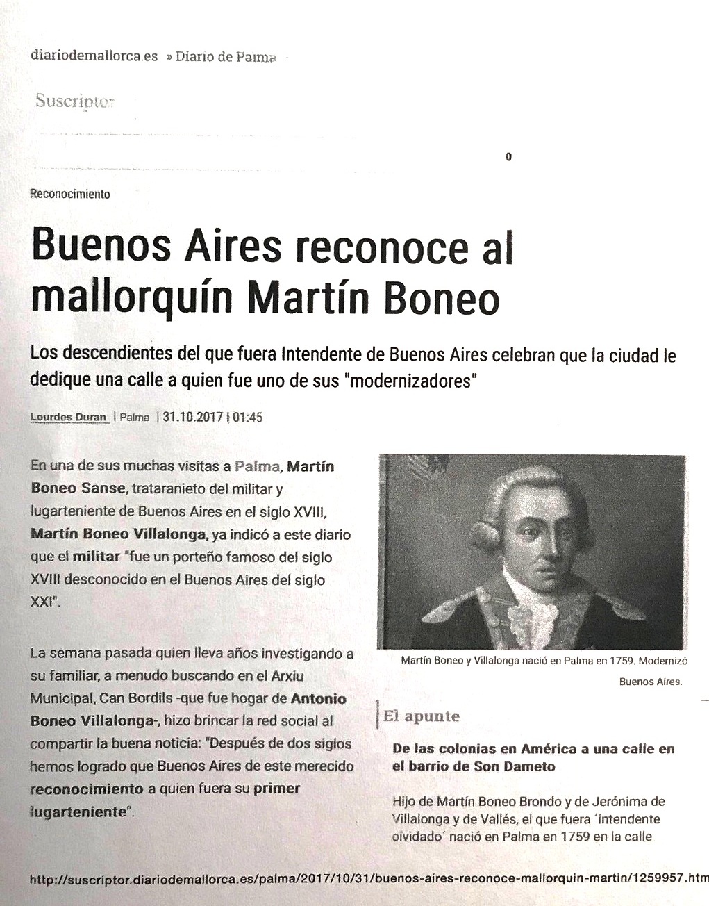 Diario de Mallorca - Reconocimiento a M Boneo